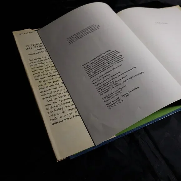 RVHTF EUC 70's Vintage / 1978 Hardcover "Stopping by Woods on a Snowy Evening" - Picture 10 of 15